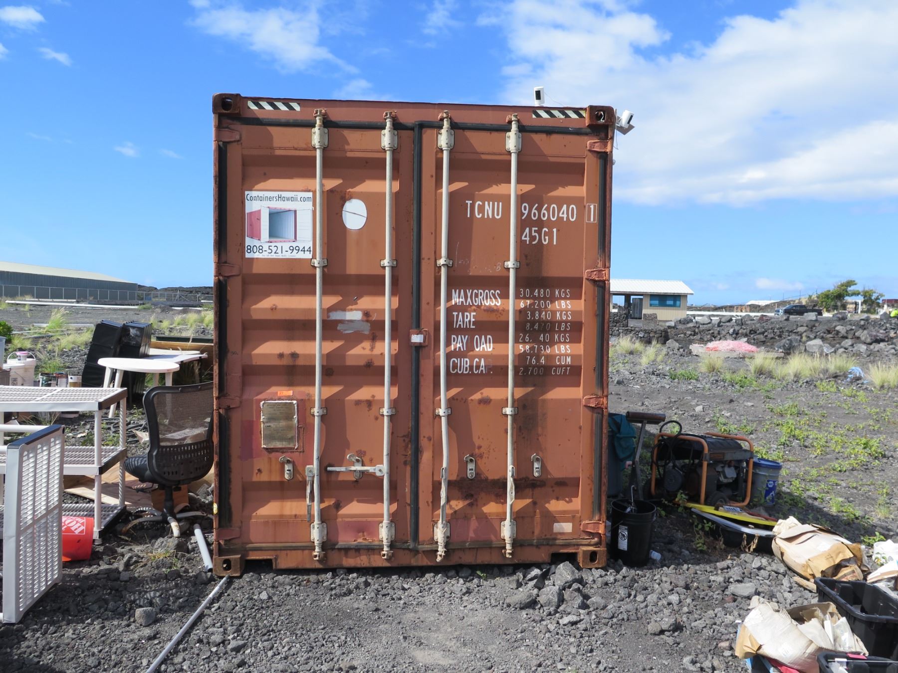 Red40 Container Red 40' Shipping Container (Contents & Exterior Items Not Included ...
