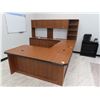 Image 1 : Cherry Mica Style Large Executive U Desk w/Upper, 2 Drawing Boards