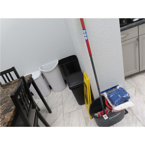 Mop Bucket, Safety Signs, Waste Cans