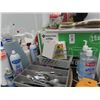 Image 1 : Portion Cups, Utensils, Cleaning Supplies on Shelf