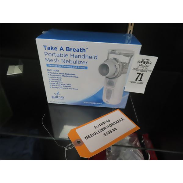 Blue Jay Take A Breath Portable Hand Held Nebulizer