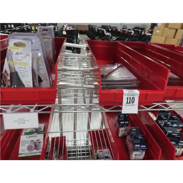 Seat Chushions, Handy Bars, Cane Tips, Accessories, Supplies on Rack