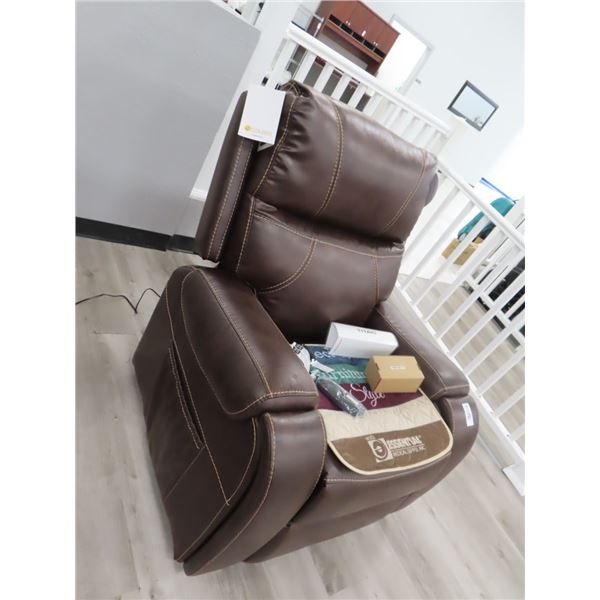 Golden Saddle Leather Lift Recliner
