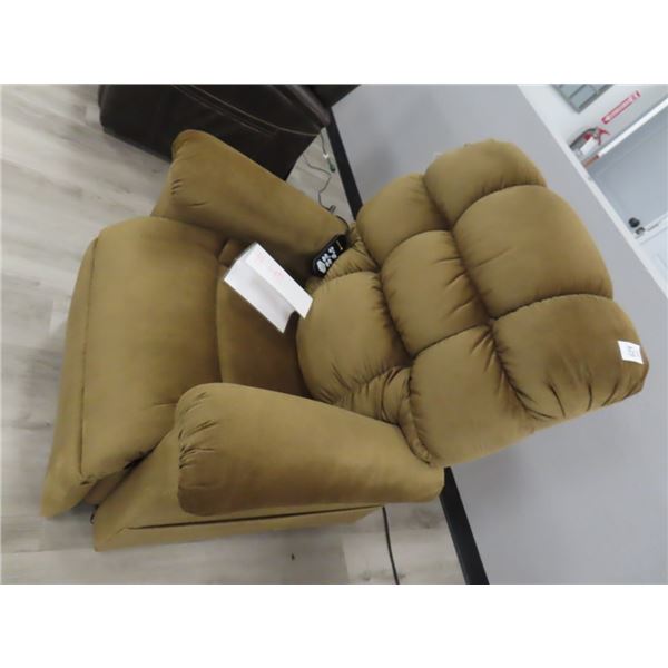 Golden Brown Cloth Lift Recliner