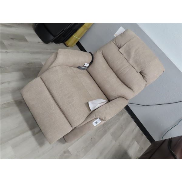 Golden Beige Cloth Lift Recliner