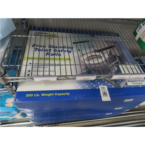 3-Essential Bath Safety Freestand Toilet Rails - 3 X $