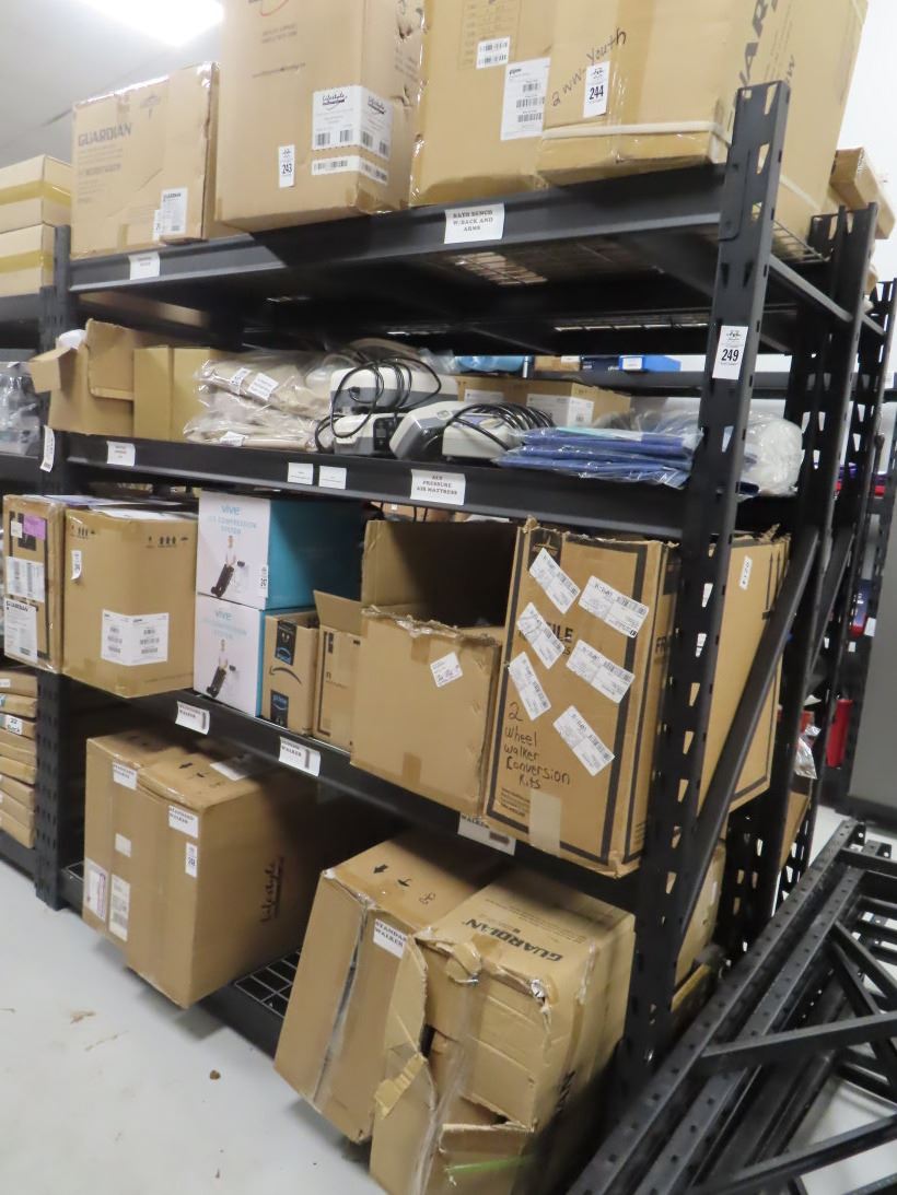 Black Heavy Duty 4 Shelf Storage Rack w/Waterfall Decking