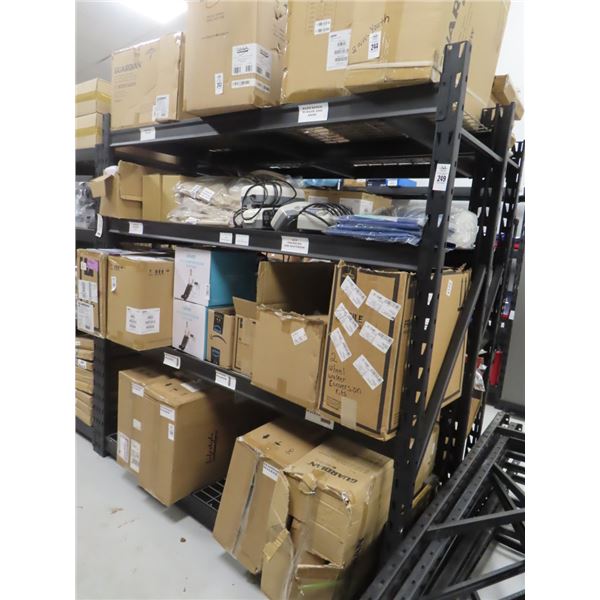 Black Heavy Duty 4 Shelf Storage Rack w/Waterfall Decking