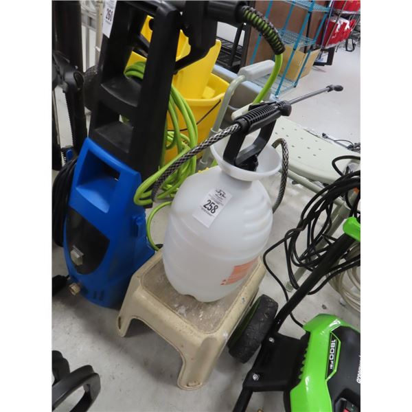 Pump Sprayer, Plastic Step Stool