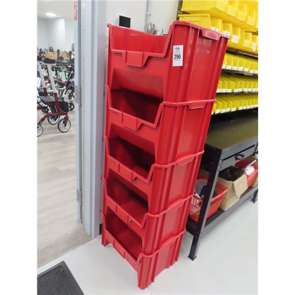 Red Stackable Storage Bins - 5