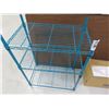 Image 1 : Small Blue 3 Shelf Wire Storage Rack, T Square