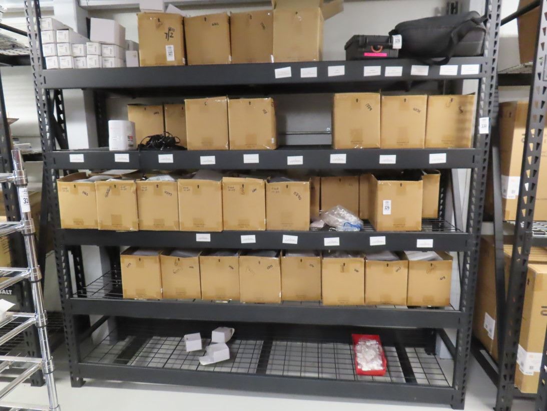 Black Heavy Duty 5 Shelf Storage Rack w/Waterfall Decking