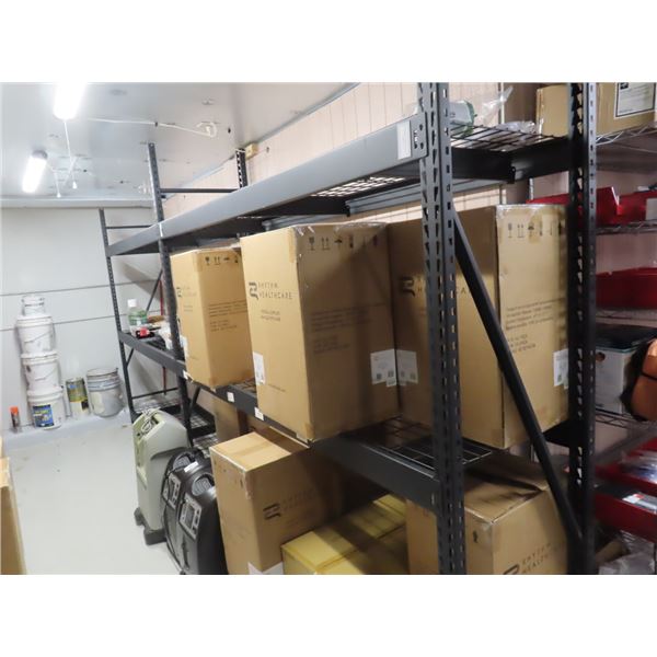 Black Heavy Duty 3 Shelf Double Storage Rack