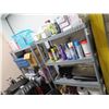 Image 1 : Plastic Storage Racks w/Cleanser, Ext. Cord and Supplies