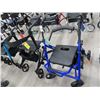 Image 1 : 2-Guardian Black/Blue Rollator - 2 X $