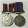 Image 1 : #5 WW2 CANADIAN CVSM WAR MEDAL PAIR SILVER