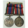 Image 2 : #5 WW2 CANADIAN CVSM WAR MEDAL PAIR SILVER