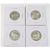 Image 1 : #57 1967 25 CENTS CANADA SILVER COIN LOT 4 BOBCAT