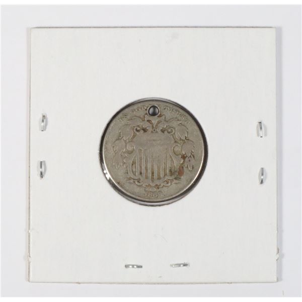 #77 1869 UNITED STATES 5 CENTS SHIELD NICKEL