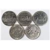 Image 1 : #87 LOT 5 CANADA DOLLARS 1974 TO 1982 ASSORTED