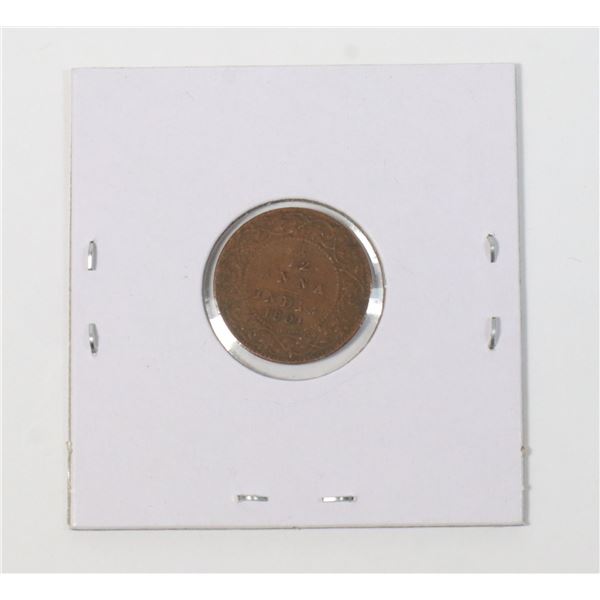 #90 1901 BRITISH INDIA 1/12 ANNA COIN VICTORIAN