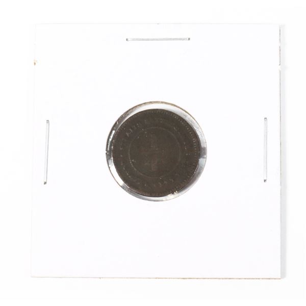 #93 1872 STRAITS SETTLEMENT 1/4 QUARTER CENT