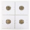 Image 2 : #111 LOT 4 BRITISH 3 PENCE SILVER COIN JEWELRY