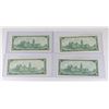Image 2 : #117 LOT OF 4 1967 CANADA ONE DOLLAR BILL NOTES