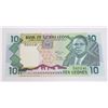 Image 1 : #176 1988 SIERRA LEONE 10 LEONES PAPER MONEY BILL