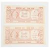 Image 1 : #184 2 MEDICINE HAT COIN CLUB 8 CENT PAPER BILLS