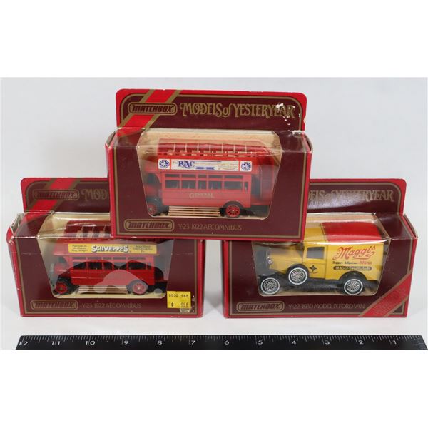#386 MATCHBOX LOT AEC BUS MODEL A FORD VAN