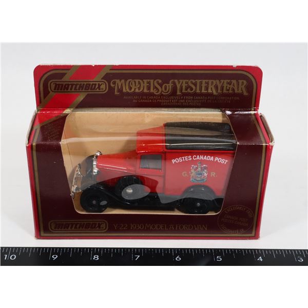 #394 MATCHBOX 1930 MODEL A FORD VAN CANADA POST