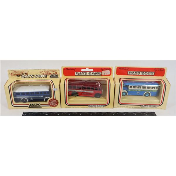 #438 LLEDO LOT 3 VEHICLES BUS ADVERTISING #17 W/