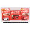 Image 1 : #533 LOT OF 3 COCA-COLA VEHICLES CARDED LLEDO +