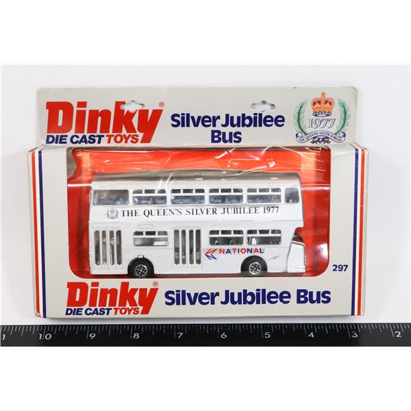 #552 DINKY TOYS #297 ROYAL SILVER JUBILEE BUS 1977