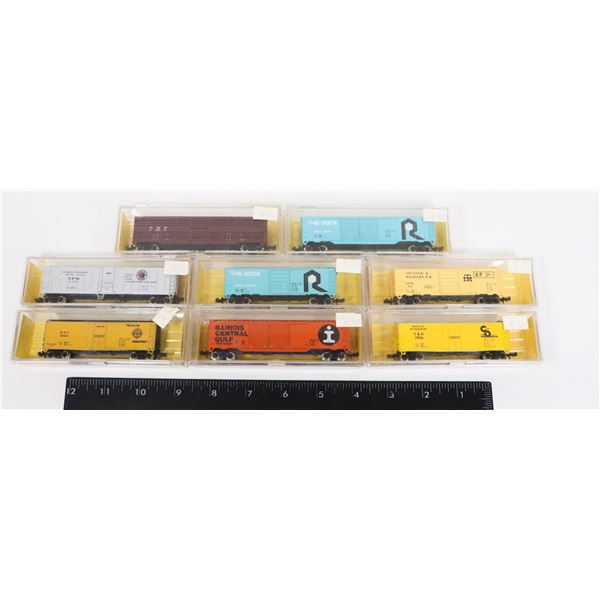 #588 NOS ATLAS N SCALE TRAIN CAR LOT OF 8 INCLUDES