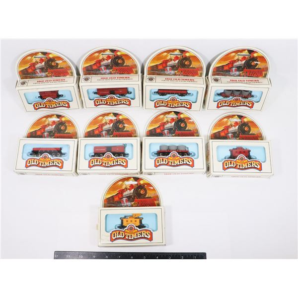 #592 NOS BACKMANN N SCALE LOT OF 9 TRAIN CARS