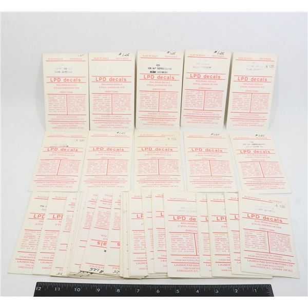 #598 NOS LPD DECALS RAILROAD LOT OF 30 SEALED