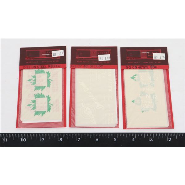 #604 CDS LETTERING RAILROAD DECAL RED LOT OF 3