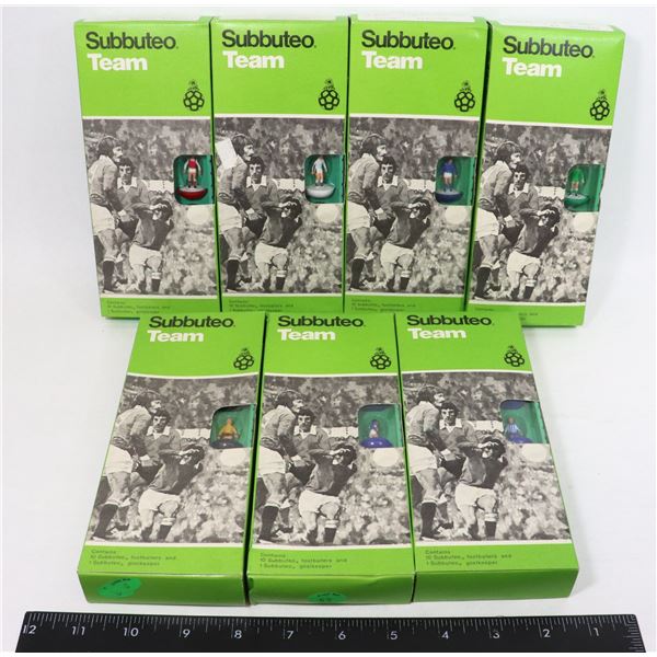 #645 SUBBUTEO SOCCER LOT OF 7 MIXED TEAM BOXED