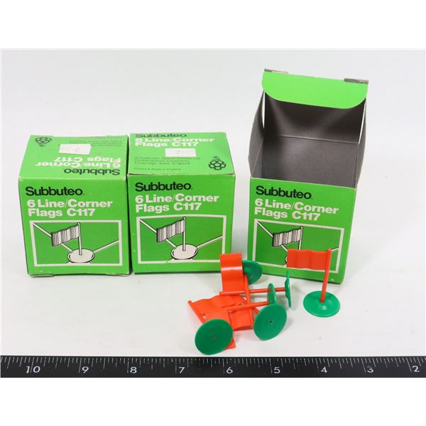#658 SUBBUTEO 6 LINE CORNER FLAGS LOT OF 3 SOCCER