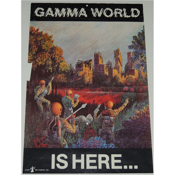 #674 GAMMA WORLD IS HERE TSR GAMES 1978 POSTER