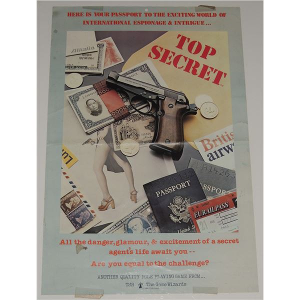 #675 TOP SECRET RPG TSR GAMES 1980 POSTER