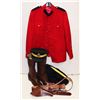 Image 1 : #676 1972 RCMP UNIFORM RED SERGE HAT PANTS BOOTS