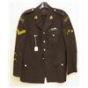 Image 1 : #684 1968 RCMP BROWN SERGE UNIFORM W/ INSIGNIA