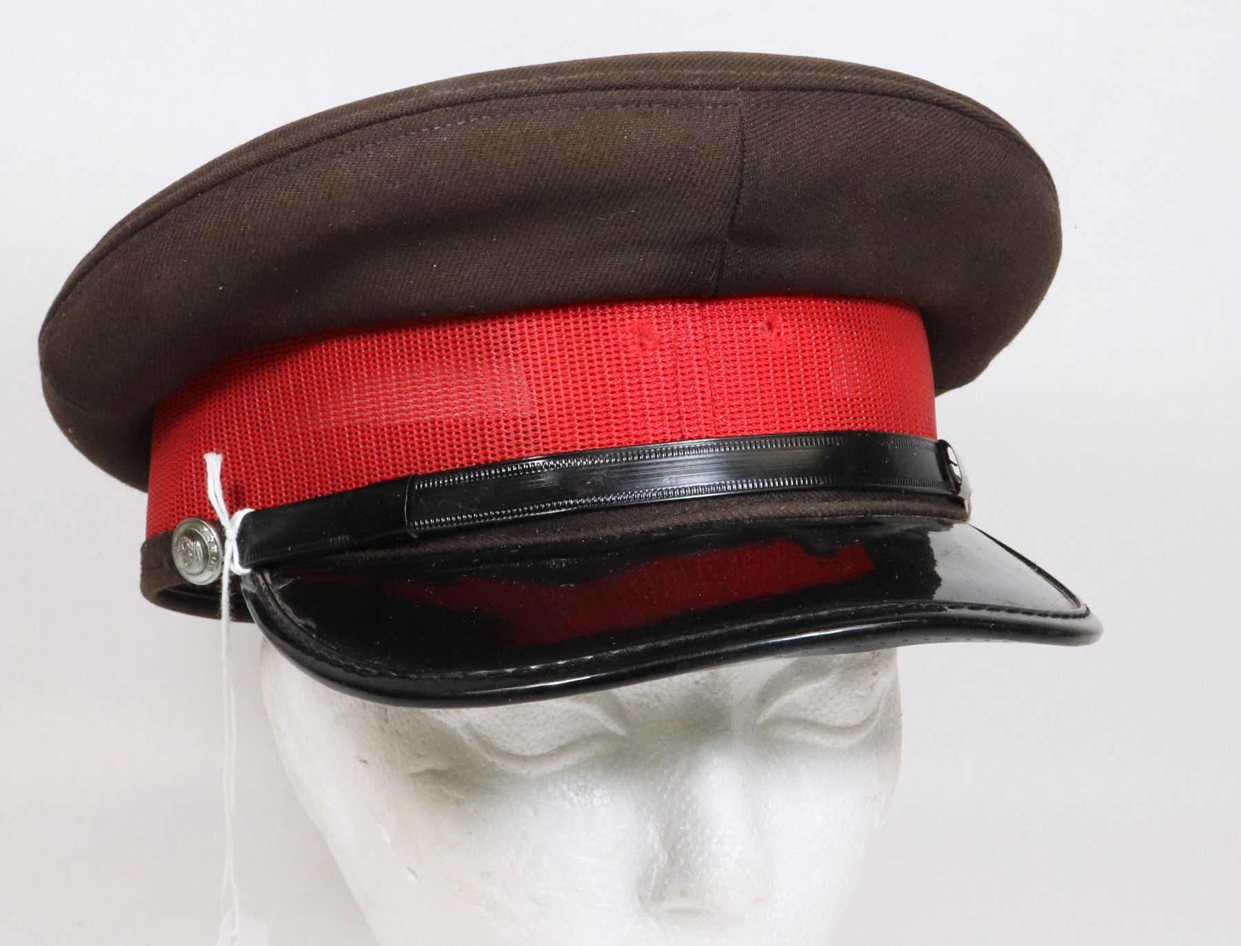 Cap 698 #698 VINTAGE CANADIAN POLICE FORCES PEAKED CAP