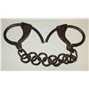 Image 3 : #716 RARE 1880'S TOWERS DOUBLE LOCK LEG IRONS W/
