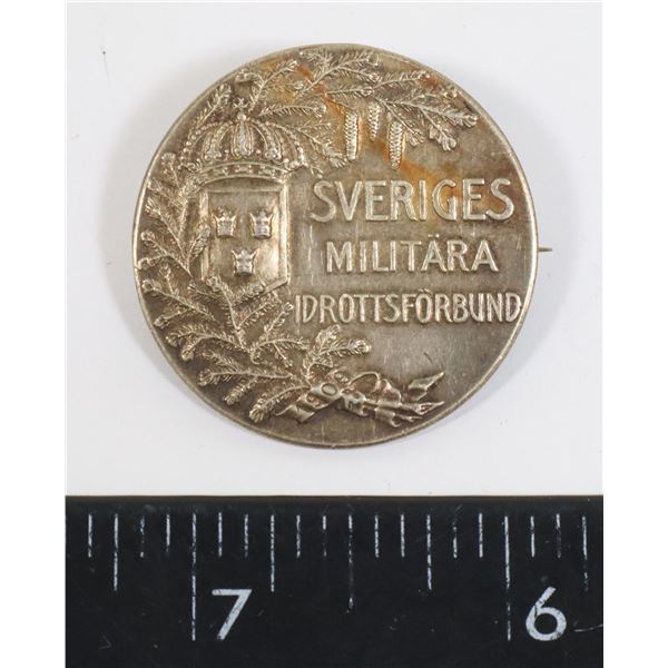 #744 SILVER SPORTS MEDAL SWEDEN 1923 DATED
