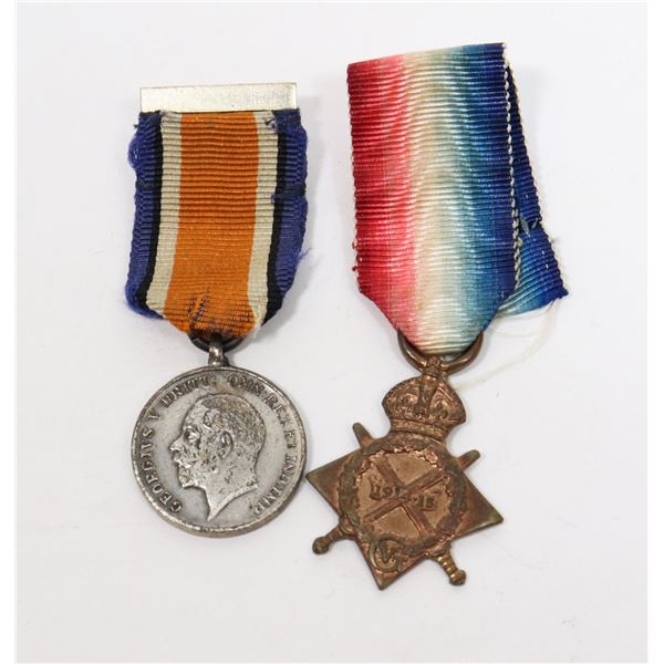 #748 WW1 CANADIAN MINIATURE MEDAL PAIR 1914-15