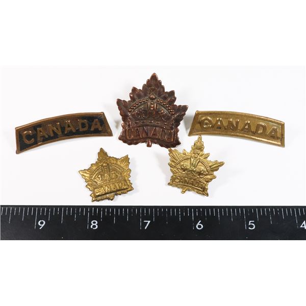 #766 WW1 CANADIAN GENERAL LIST CAP BADGE WITH